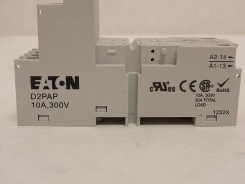 Eaton D2PAP; Relay Socket; 14-Pin; Flat Elevate; 10A@300V