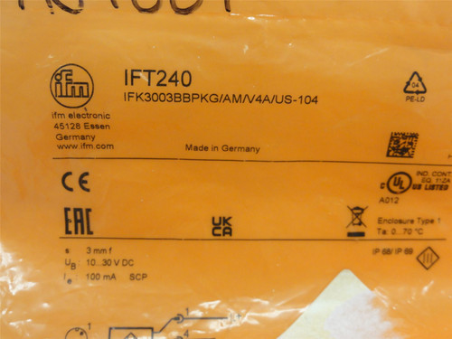 ifm IFT240; Inductive Prox-Sensor; 10-36VDC