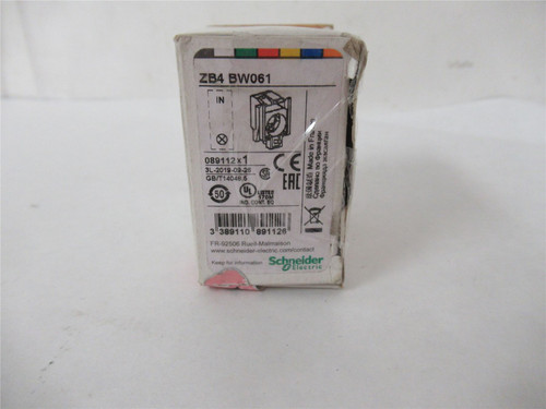 Schneider ZB4BW061; CONFIG SWITCH LAMP SOCKET 250V w/ZBE-101