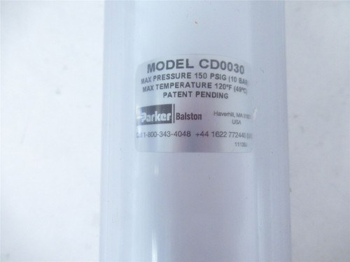 Parker CD0030;  Dryer/Filter Compressed Air Membrane 1/4" NPT