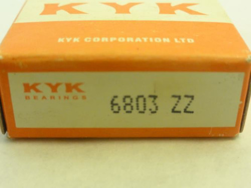 KYK 6803ZZ; Ball Bearing; 17mm Bore; 26mm OD; 5mm Width
