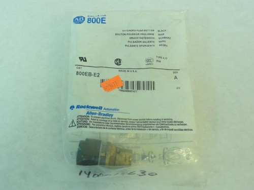 Allen-Bradley 800EB-E2; Black Extended Push Button