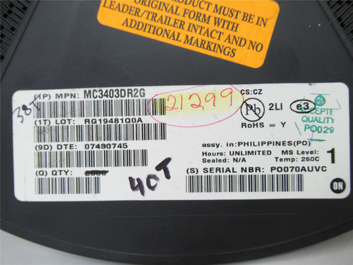 Onsemi MC3403DR2G; Lot-1900 IC OPAMP GP 4 CIRCUIT 14SOIC
