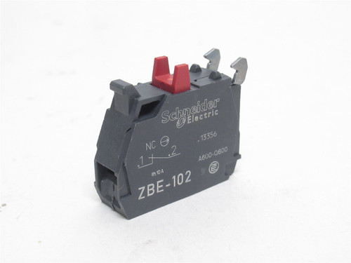 Schneider ZBE-102; Contact Block; 6A; 120VAC; 1-NC