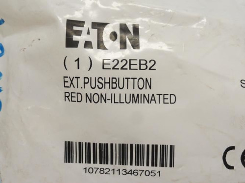 Eaton E22EB2; Pushbutton Operator; 22mm; Red Non-Illuminated
