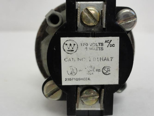 Westinghouse PB1HAL7G; Pilot Light; Green; 120VAC/DC; 3 Watt