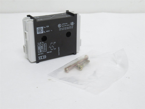 Telemecanique VZ20; Auxiliary Attachment Contact; 2-NO