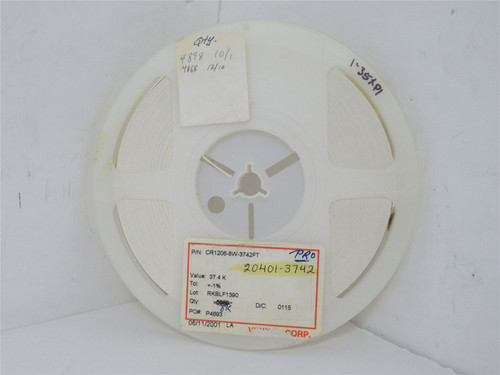 Venkel CR1206-8W-3742FT; Lot-4600 Resistor; 37.4Kohm +-1%