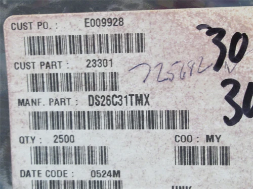 Texas Instruments DS26C31TMX/NOPB; Lot-2500 IC Driver