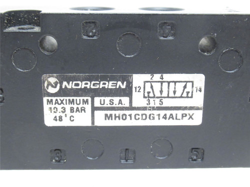 Norgren MH01CDG14ALPX; Solenoid Valve; 10.3BAR; 24VDC