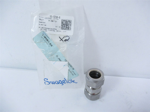 Swagelok SS-1210-6; SS Tube Fitting Union 3/4"