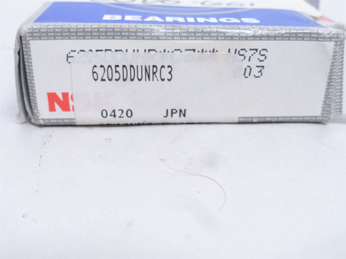 NSK 6205DDUNRC3; Ball Bearing 25mmID x 52mmOD x 15mm Width