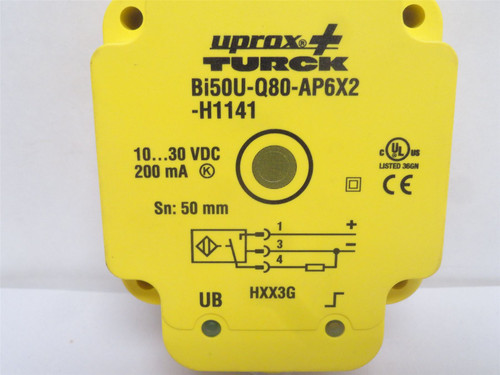 Turck BI50U-Q80-AP6X2-H1; Proximity Sensor 1608940; 10-30VDC