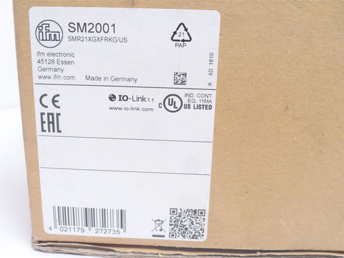 IFM SM2001; Magnetic-Inductive Flow Meter 1.3-160GPM 18-32VDC