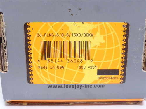 Lovejoy 3J X 5/8; Sleeve Coupling Flange ; 5/8"ID; Size: 3