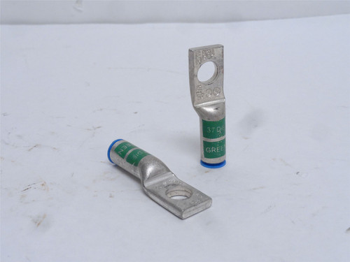 T and B 54148; Lot-2 Copper One-Hole Lugs; 3/8" Bolt; 1AWG