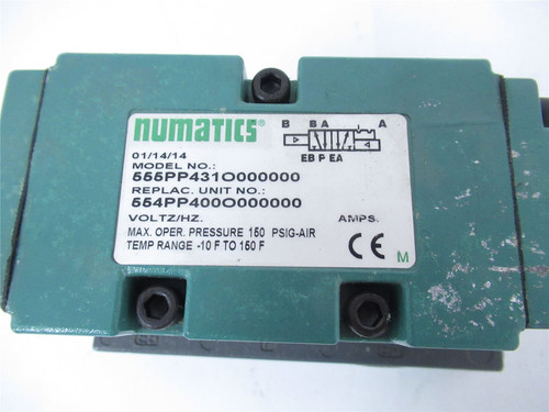 Numantics 555PP431O000000; Pneumatic Valve 2position4way 3/4"