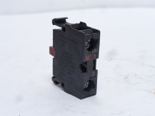 Eaton M22-K01; Contact Block; 22.5mm; 6A; 120VAC; SPST; 1-NC