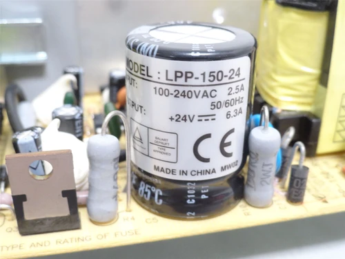MW LPP-150-24; Power Supply IN: 100-240VAC Output: 24VDC 6.3A