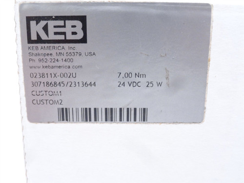 KEB 023811X-002U; Clutch Brake; 24VDC; 25W; 307186845/2313644