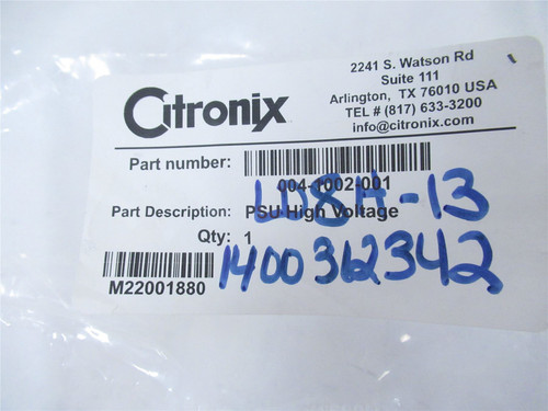 Citronix 004-002-001; Power Supply High Voltage CI500-CI1000