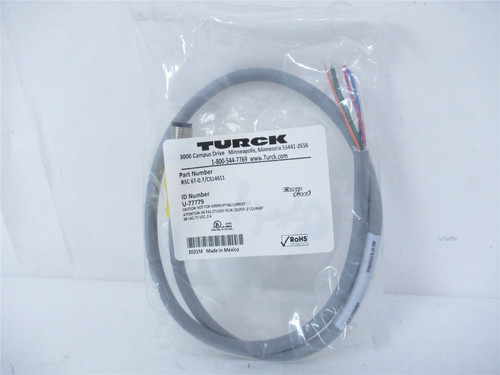 Turck RSC-6T-0.7; Cable single ended 70cm  6 pin M12 maleconn
