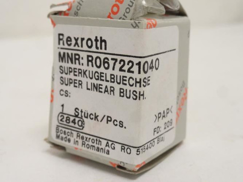 Rexroth R067221040; Super Linear Bearing; 10mm ID x 19mm OD