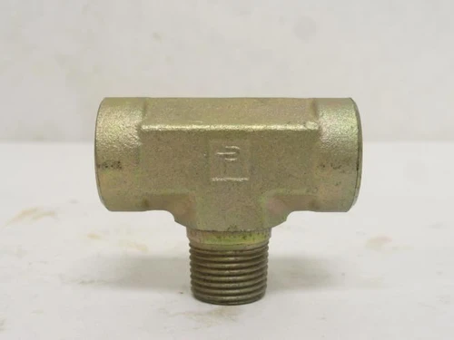 Parker 6-6-6 MBT-S; Male Branch Tee; 3/8 MNPT x 3/8 FNPT (x2)
