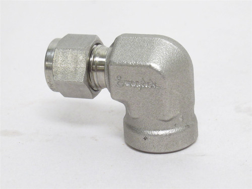 Swagelok SS-600-8-6; Air Elbow; SS-316; 90Deg 3/8" x 3/8 FNPT