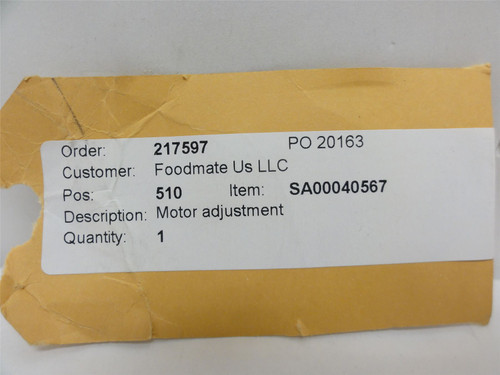 Foodmate SA00040567; Motor Adjustment Module