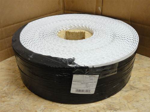 MFG- 10003; Solid Woven PVC Conveyor Belt 6" Wide x 100' Long