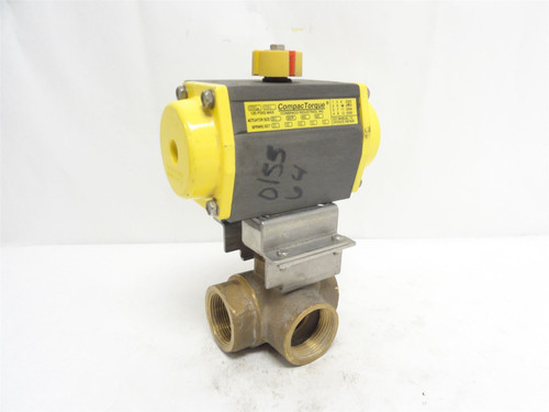 Conbraco CTD30; Actuated Vacuum Ball Valve; 1-1/4NPT; 3-Way