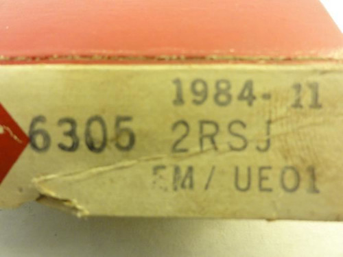 SKF 6305-2RSJ; Ball Bearing; 25mm ID; 62mm OD; 17mm W