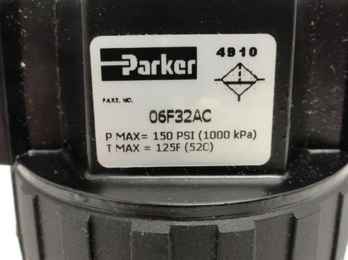 Parker 06F32AC; Pneumatic Filter; 1/2 NPT; 150PSI (No Bowl)