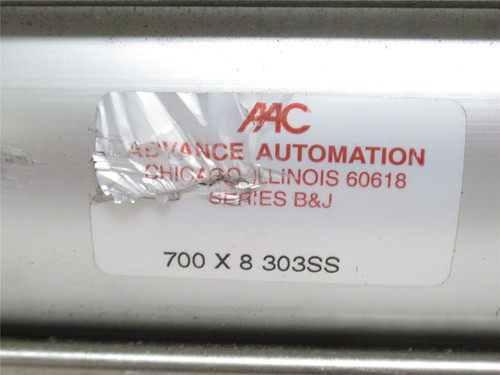Advance Automation B700 X 8; Air Cylinder SS; 3"ID x 8"Stroke