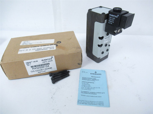 Aventics R432006124; Solenoid Valve 20VAC 150 Max PSI 50/60Hz