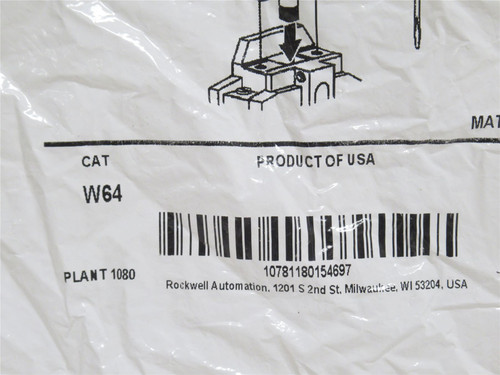 Allen-Bradley W64; Thermal Overload Element; Ser: W