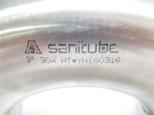 Sanitube YH160316; Sanitary Elbow; SS-304; 90Deg; 3" Weld