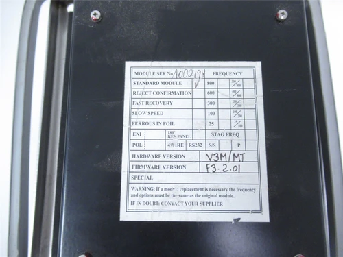 Mettler Toledo 4500-411E; Metal Detection Controller; LCD Display