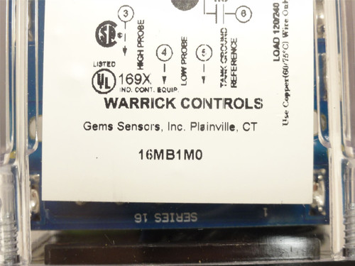 Warrick Controls 16MB1M0; Liquid Level Controller 120VAC