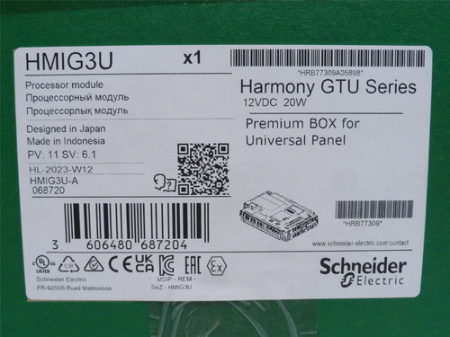 Schneider HMIG3U; Harmony GTU Base Unit; 12VDC