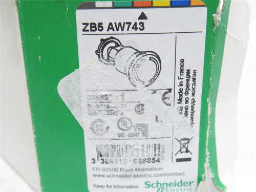 Schneider ZB5-AW743; Red Illum Pushbutton 40mm; NO NUT