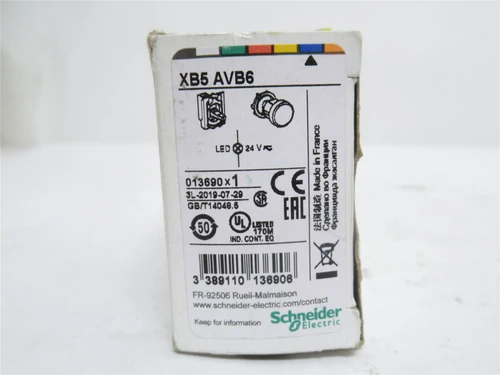 Schneider XB5AVB6; Harmony Pilot Light; Blue; 10A; 600V