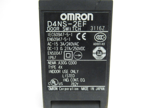 Omron D4NS-2EF; Safety Door Switch; 240VAC@3A; 1/2 FNPT
