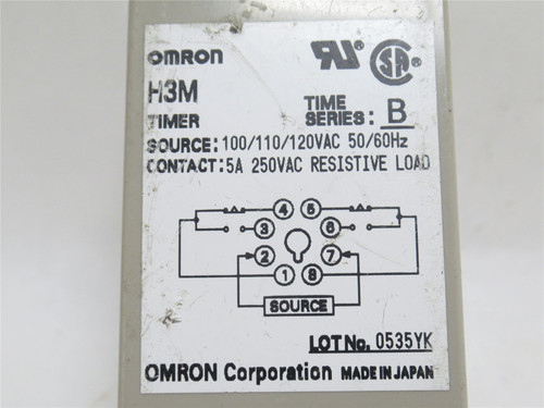 Omron H3M-AC120-B ; Time Delay Relay; Multi-Function; 120VAC