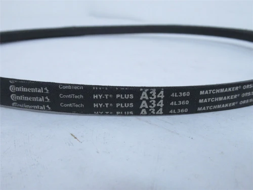 Continental A34; V-Belt; 36" Outside Length; 1/2" Top Width