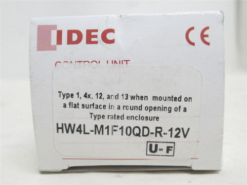 Idec HW4L-M1F10QD-R-12V; Illuminated Push-Button; Red; 240V