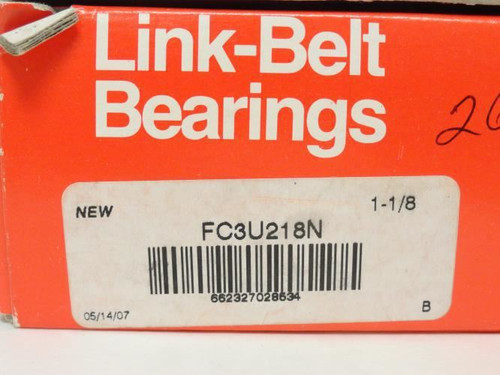Link-Belt FC3U218N; Flange Bearing; 1-1/8"ID; 4-Bolt