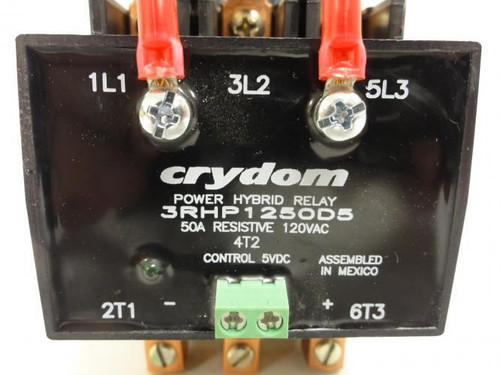Crydom 3RHP1250D5; Contactor 40A 3P 120VAC Coil: 5VDC