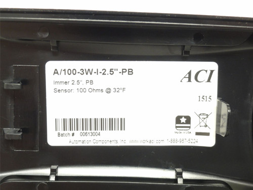 ACI A/100-3W-I-2.5"-PB; RTD 100OHM Sensor; SS; 2-1/2" Probe